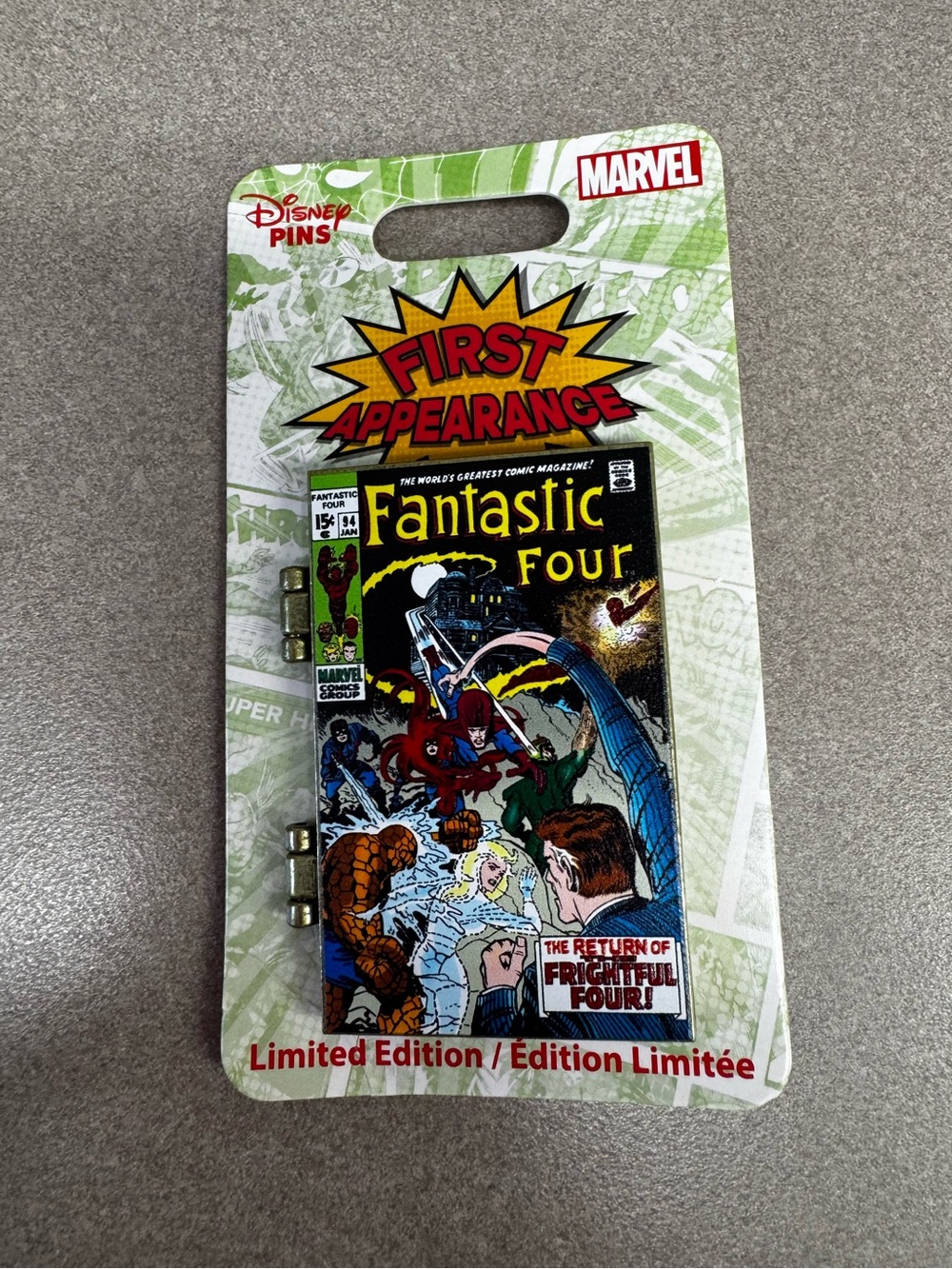 2023 Disney Pins Marvel First Appearance Fantastic Four LE2000 #94 Collectible